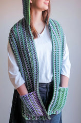 Mountain Trail Pocket Scarf (Crochet)