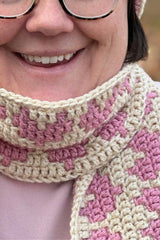 Mosaic Hearts Scarf (Crochet)