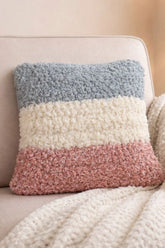 Tri Color Fleece Pillow (Crochet)