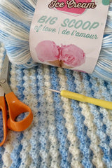 Big Scoop Ice Cream Baby Blanket Set- A Two Pattern Bundle (Crochet)