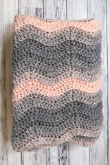 Ridged Chevron Blanket (Crochet)