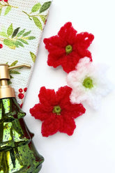 Poinsettia Dish Scrubby (Crochet)