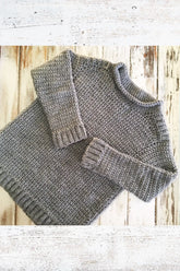 Kids Ribbed Shoulder Sweater (Crochet)