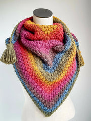 Mandala Pretty Puffs Scarf (Crochet)