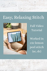 C2C Lemon Peel Stitch Baby Blanket (Crochet)