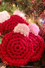 Chunky Christmas Ornament Coaster and Placemat (Crochet)