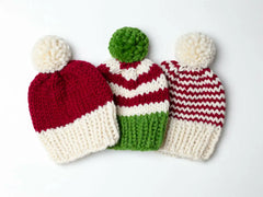 Christmas Bundle Pompom Hats (Knit)