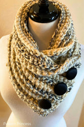 Cozy Crossroads Button Cowl (Crochet)