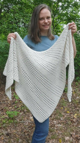 Rustic Summer Asymmetrical Shawl (Crochet)