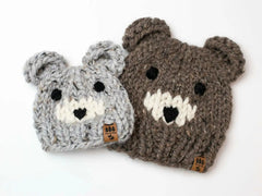 Bear Ears + Face Hat (Knit)