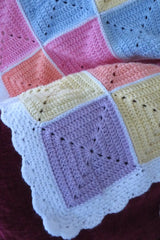 Rainbow Granny Delight Baby Blanket (Crochet)
