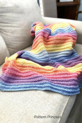 Easy Pastel Throw Blanket (Crochet)