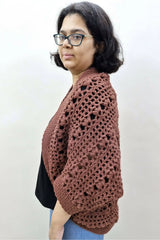 Cabernet Harvest Shrug (Crochet)