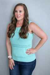 Blushing Eyelets Tank Top (Crochet)