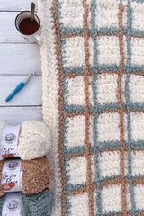 Tartan Plaid Sherpa Blanket (Crochet)