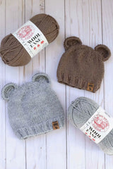 Wool Bear Ears Hat (Knit)