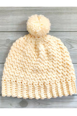 White Winter Hat (Crochet)
