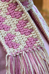 Mosaic Hearts Scarf (Crochet)