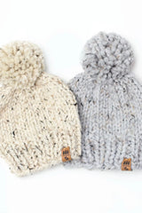 Solid Chunky Pompom Hat (Knit)