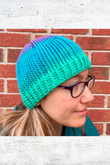 Self-Striping Simple Crochet Beanie (Crochet)