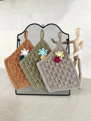 Wicker Basket Trivet or Potholder (Crochet)
