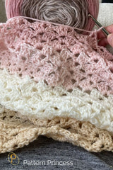 Sandstone and Rose Blanket (Crochet)