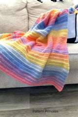 Easy Pastel Throw Blanket (Crochet)