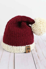 Classic Santa Stocking Cap Christmas Hat (Knit)