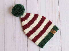 Classic Elf Stocking Cap Christmas Hat (Knit)