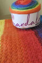 Fun Colorway Mandala Baby Blanket (Crochet)