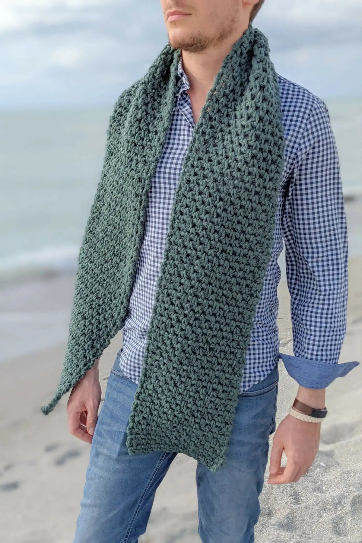 Classic Men's Scarf (Crochet)