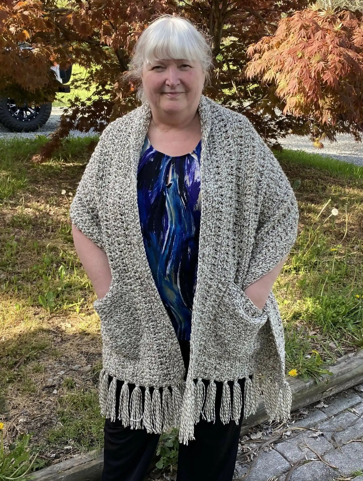 Farm House Pocket Shawl (Crochet)