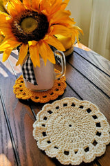Crochet Sunflower Coasters (Crochet)