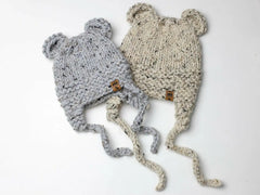 Bear Ear Flaps Hat (Knit)