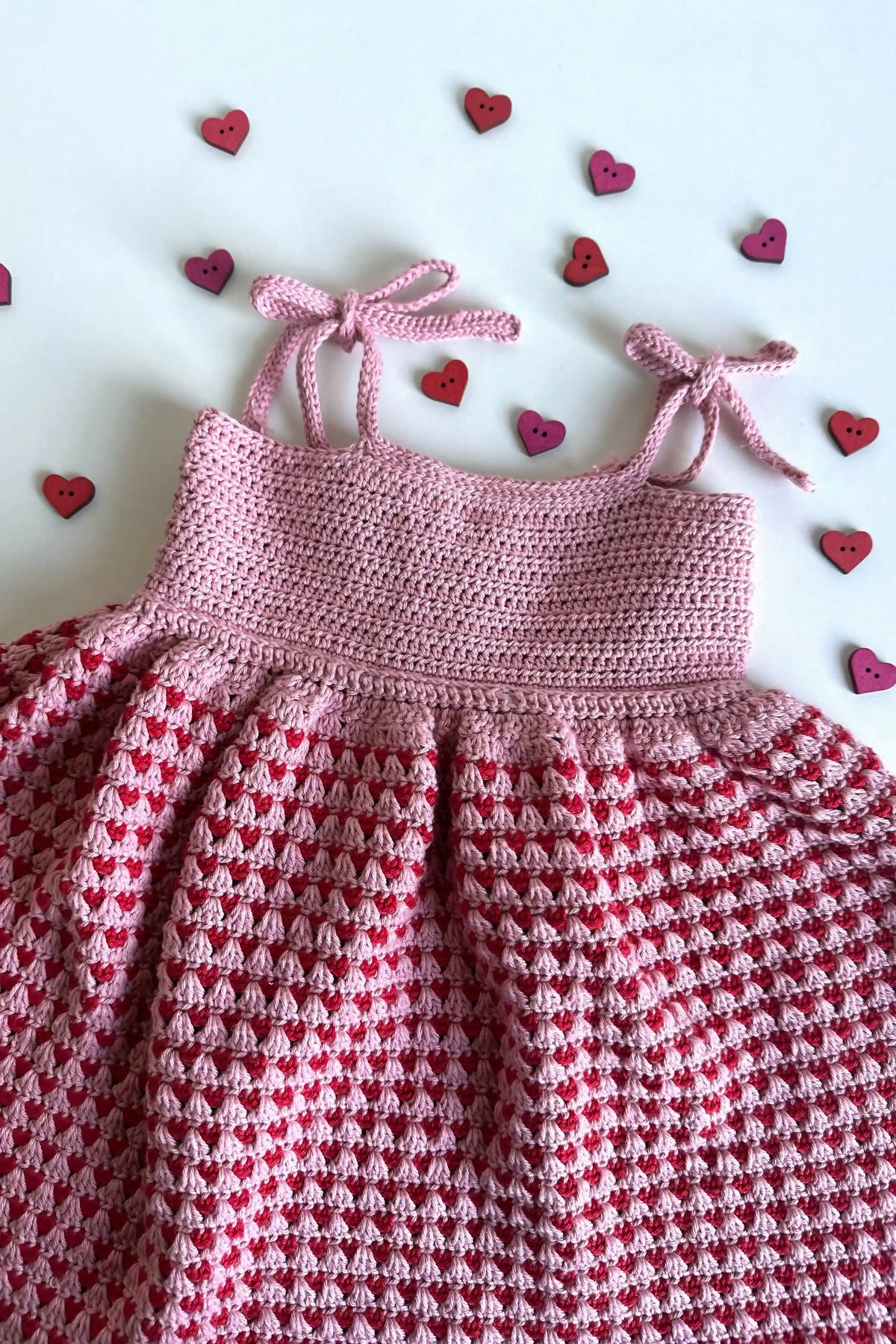 Petits Coeurs Crochet Dress (Crochet)