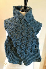 Pine Ridge Basketweave Scarf (Crochet)