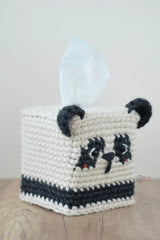 Panda Tissue Box Cover (Crochet)
