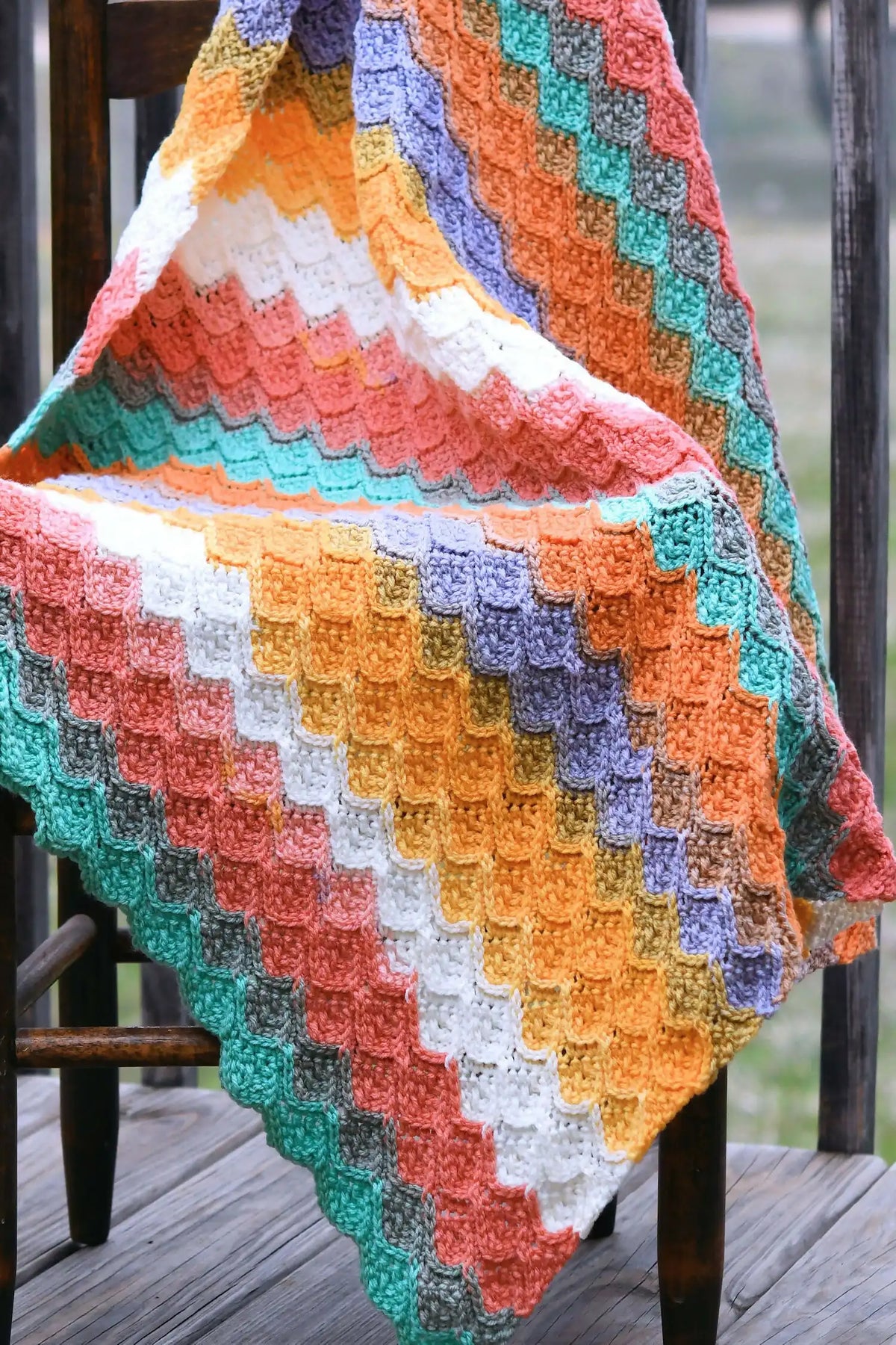 Dragon Scales Baby Blanket (Crochet)
