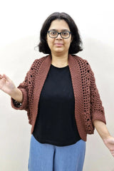 Cabernet Harvest Shrug (Crochet)