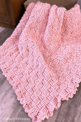Blush Glam Chunky Blanket (Crochet)