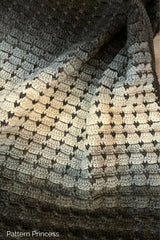 Midnight Moonlight Tiny Hearts Blanket (Crochet)