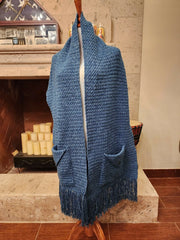 Denim Dreams Pocket Shawl (Crochet)