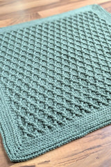 Olive Lattice Baby Blanket (Crochet)