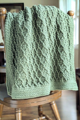 Olive Lattice Baby Blanket (Crochet)