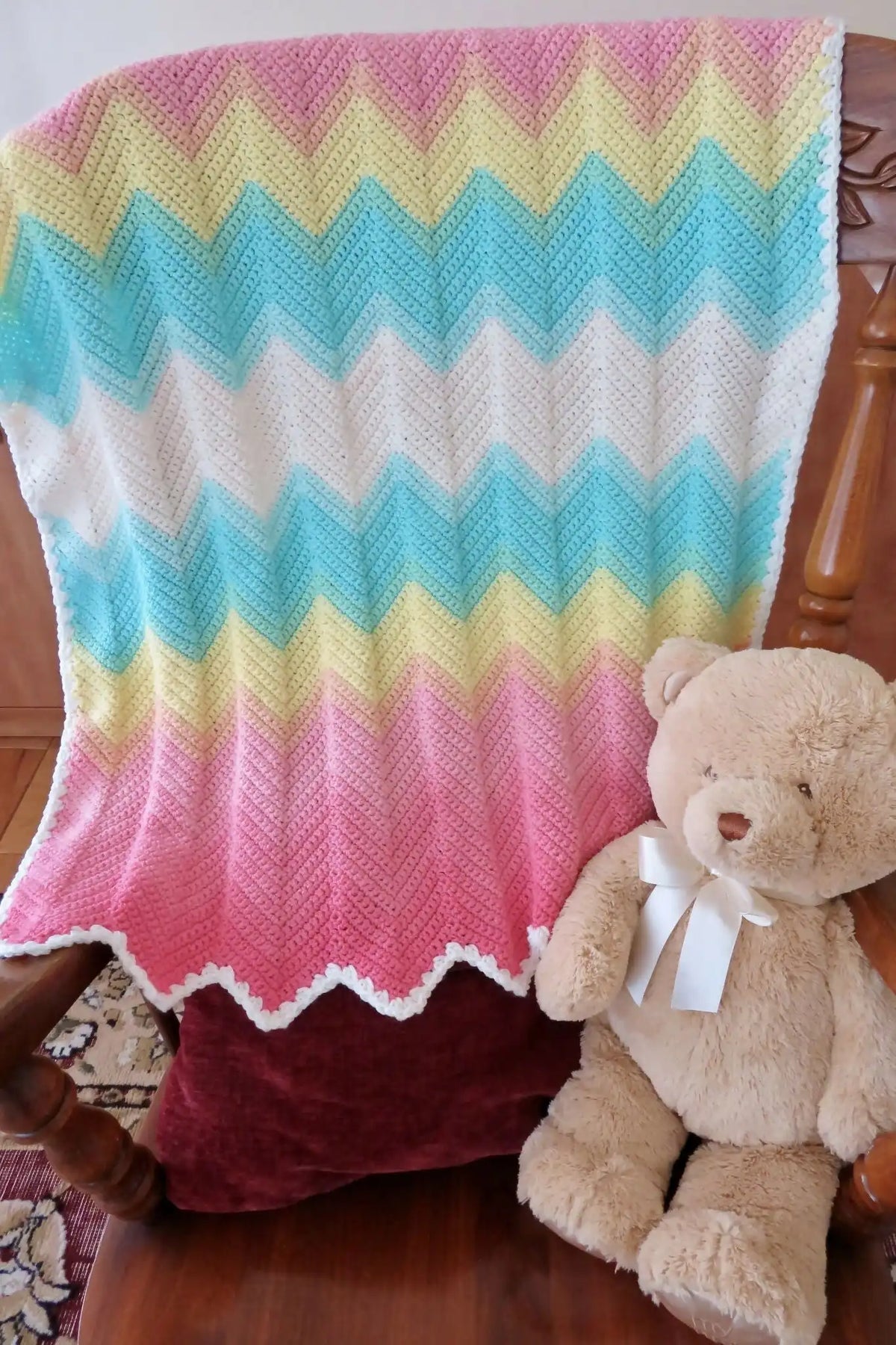 Sunny Snuggles Mandala Baby Blanket (Crochet)