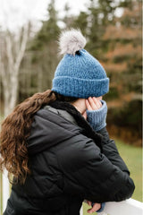 Ladies/Teen Winter Hat With Optional Pom Pom (Circular Knitting Machine)