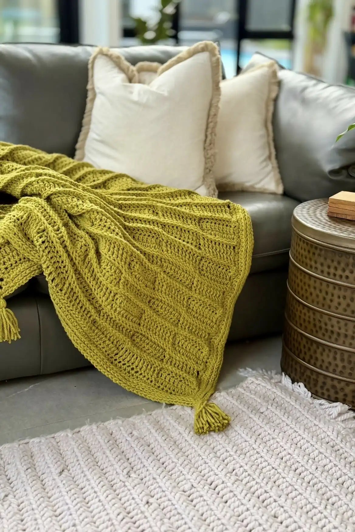 Textured Ridge Throw (Crochet)