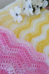Easy Ripple Stitch Baby Blanket (Crochet)