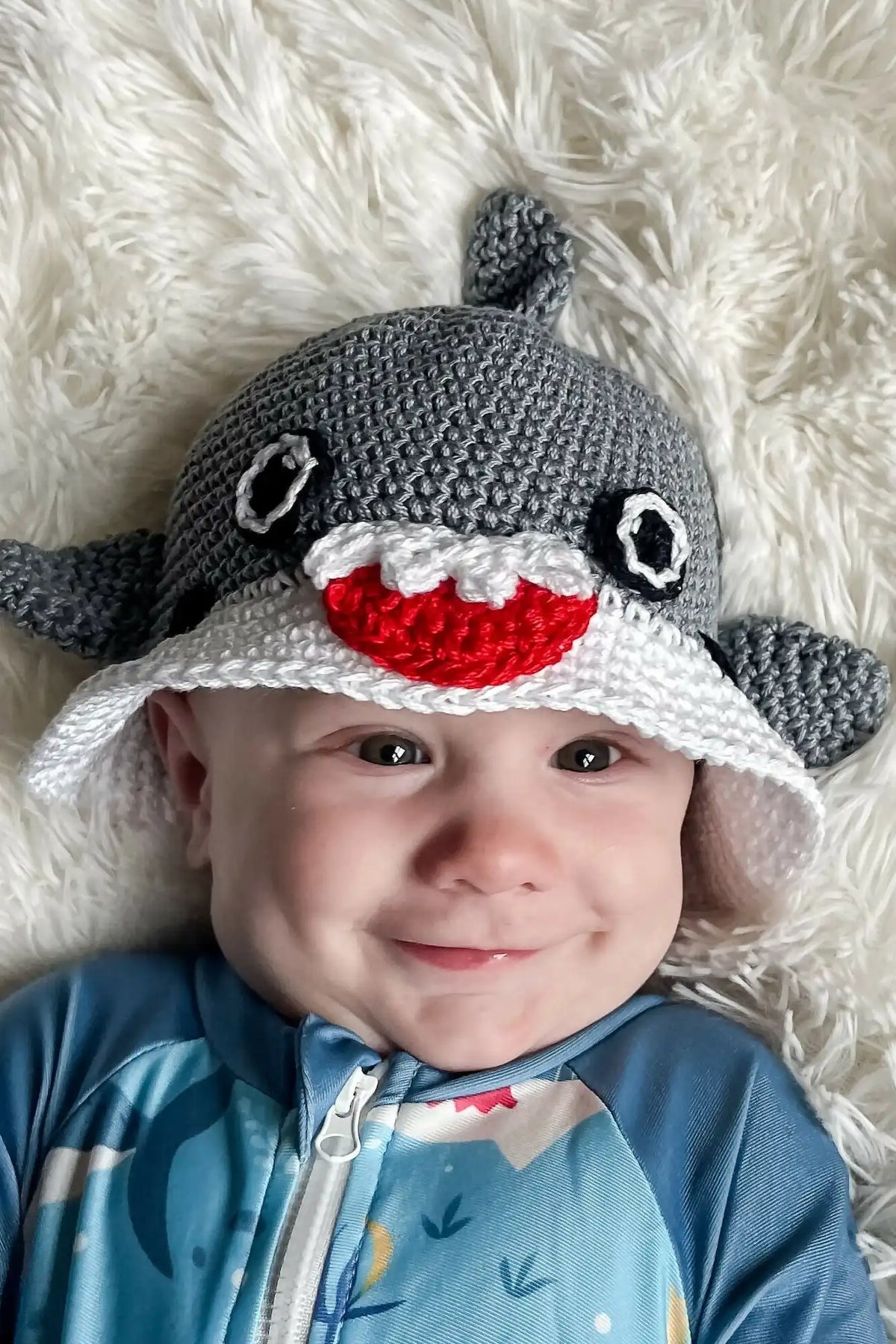 Shark Bucket Hat (Crochet)
