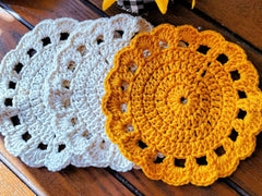Crochet Sunflower Coasters (Crochet)